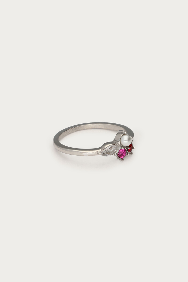 Mystic ring with faux pearl and stones | My Jewellery