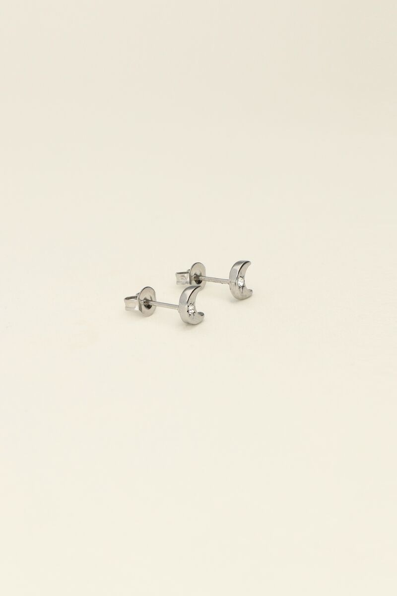 Mystic studs met maan en steentje | My Jewellery