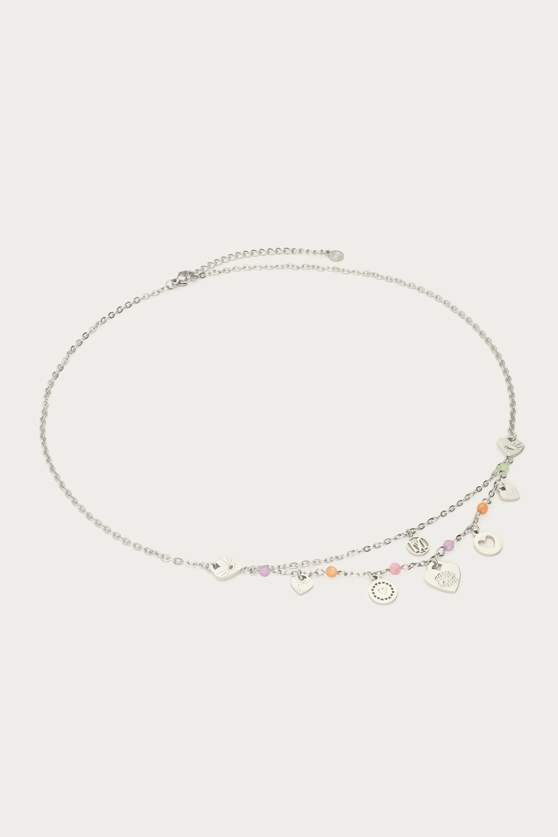 Necklace charms with hearts & pastel beads | My Jewellery