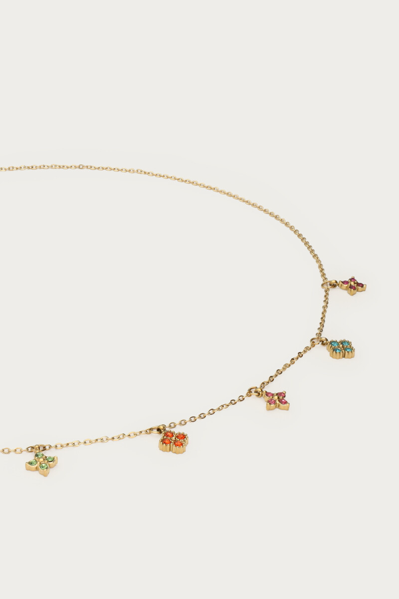 Necklace multicolor with clovers | My Jewellery