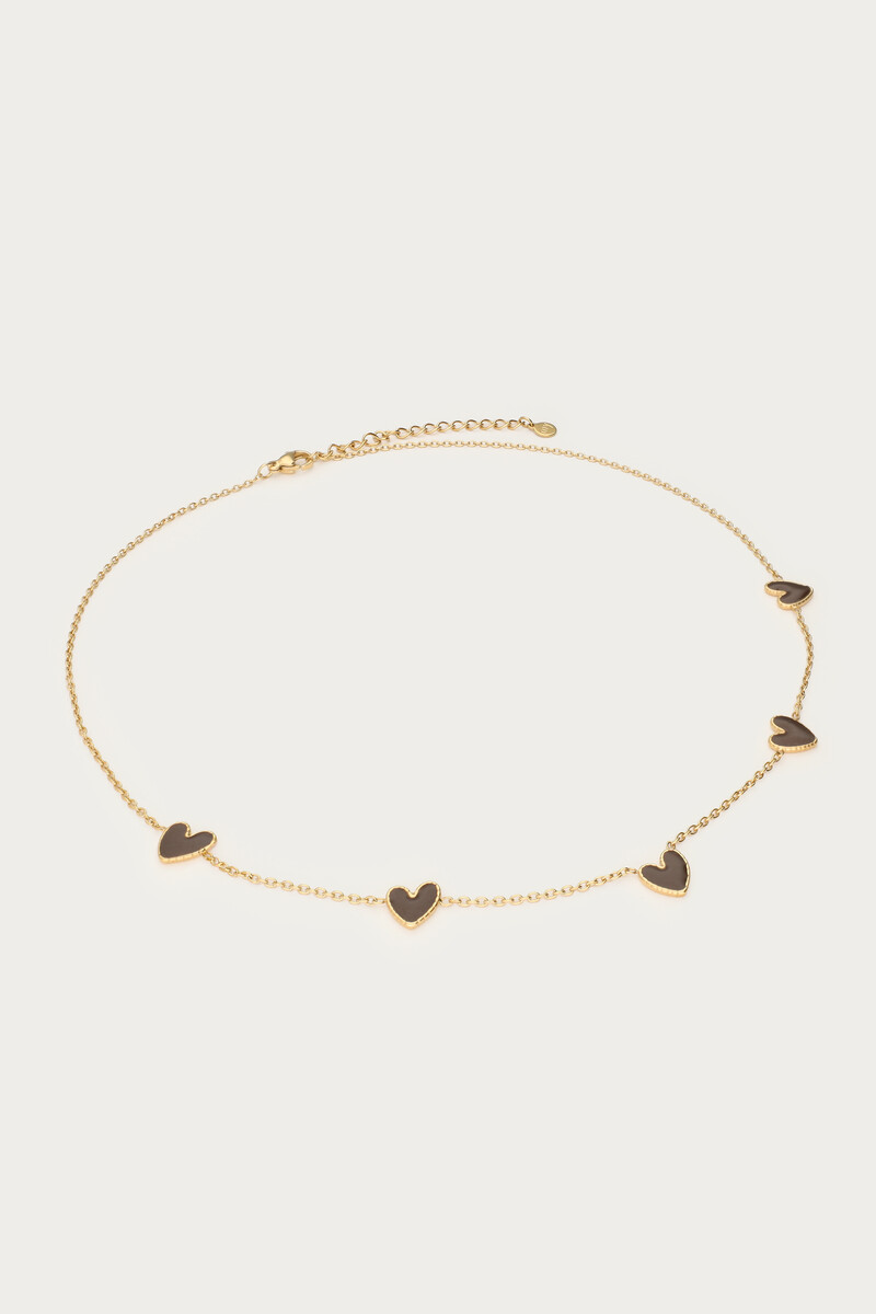 Necklace with brown hearts | My Jewellery