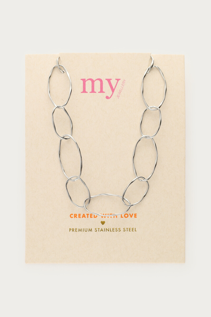 Necklace with chunky oval link with twist | My Jewellery