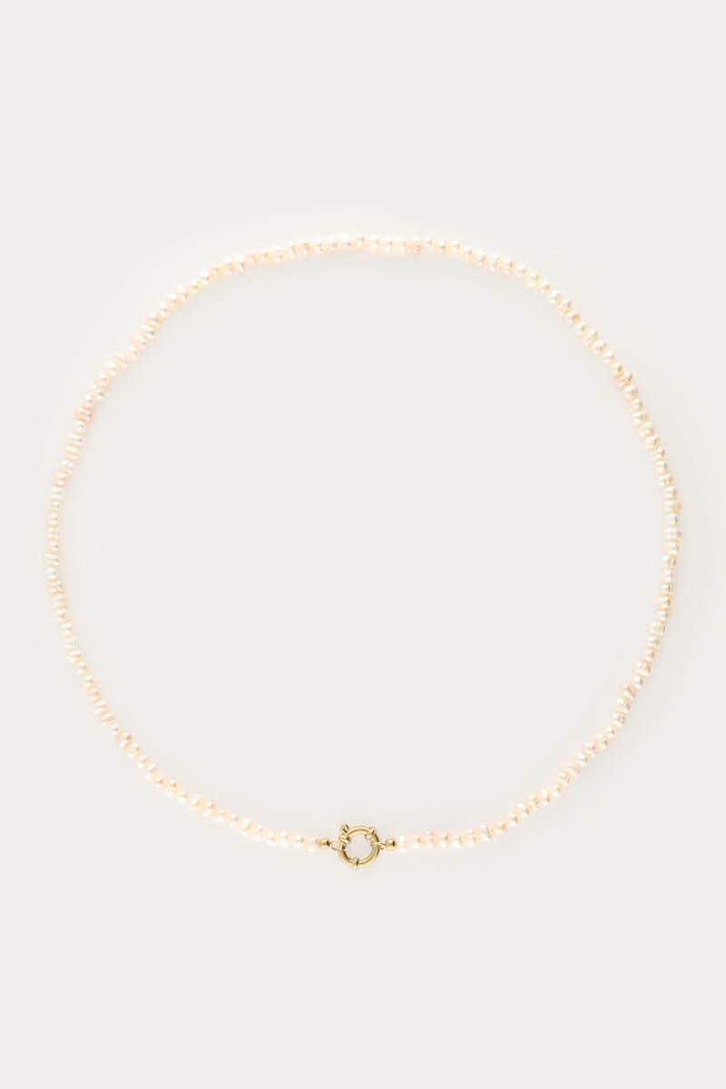 Necklace with clasp and freshwater pearls medium | My Jewellery