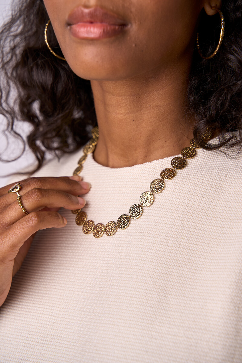 Necklace with coins "hammered" | My Jewellery
