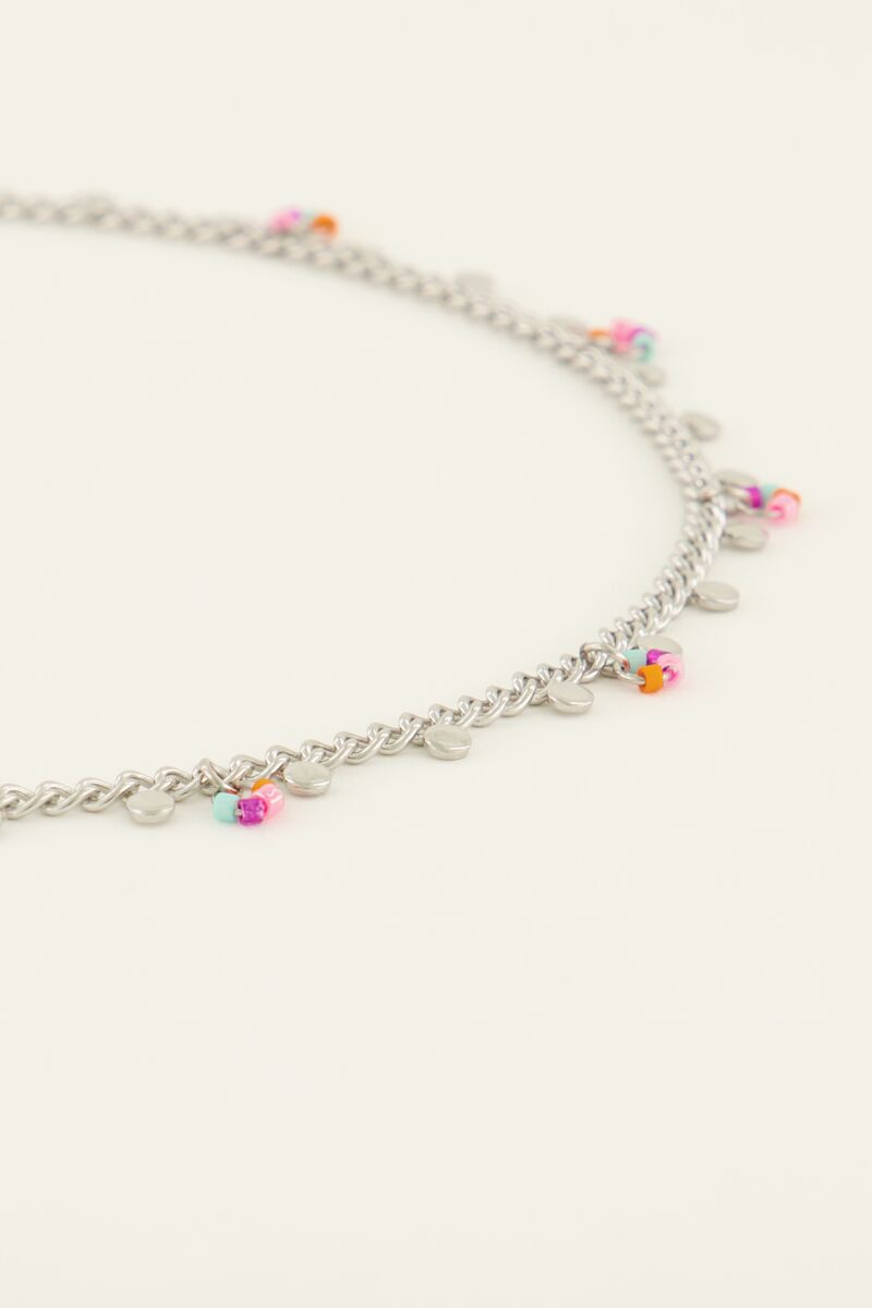 Necklace with coins & multicoloured stones | My Jewellery