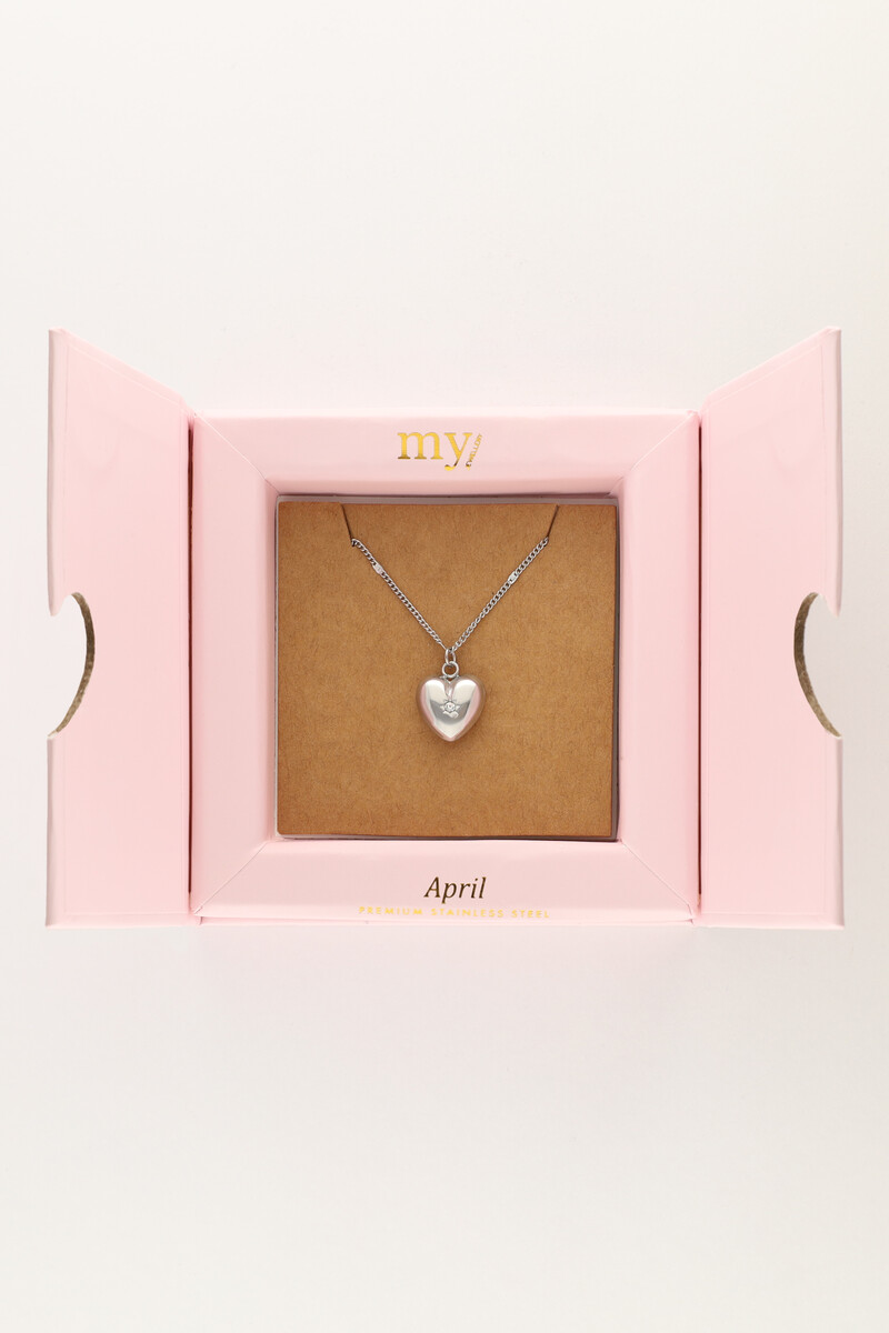 Ketting met hart en geboortesteen