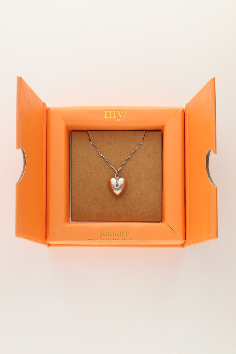 Collier avec cœur et pierre de naissance | - My jewellery - Modalova
