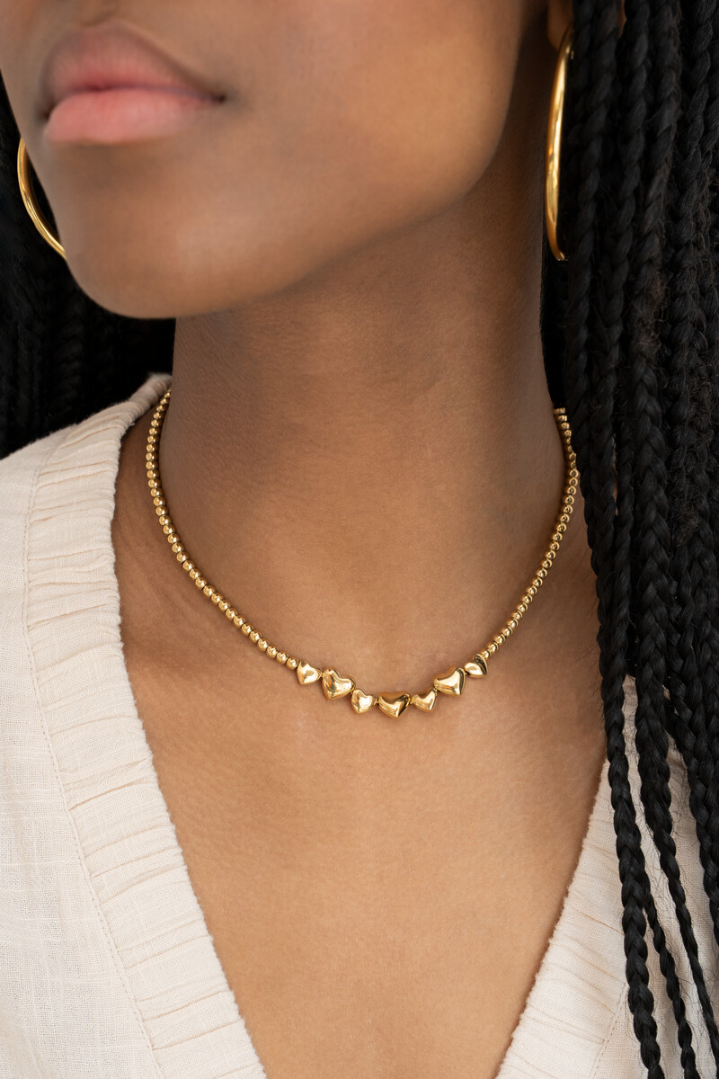 Necklace with heart & beads | My Jewellery