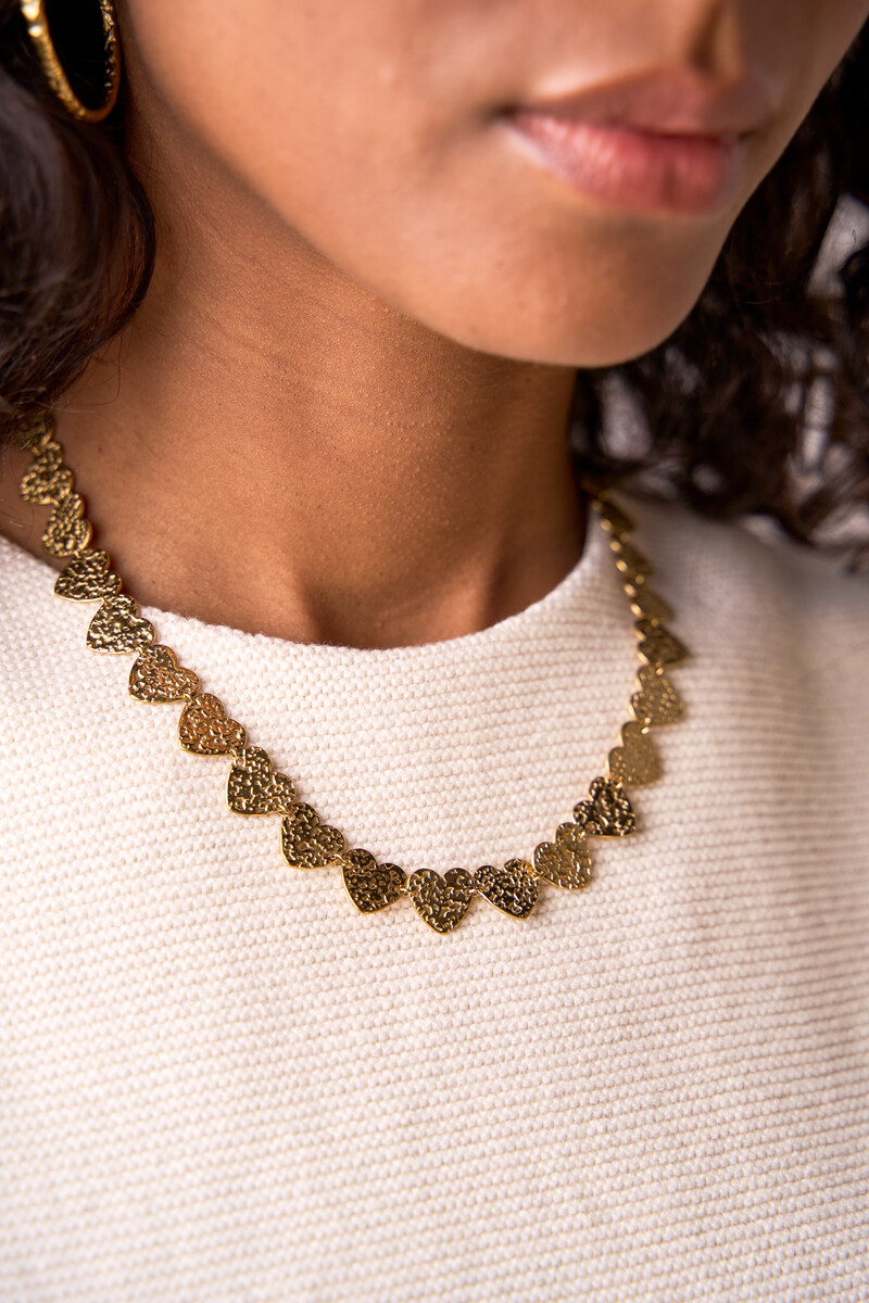 Necklace with hearts "hammered" | My Jewellery