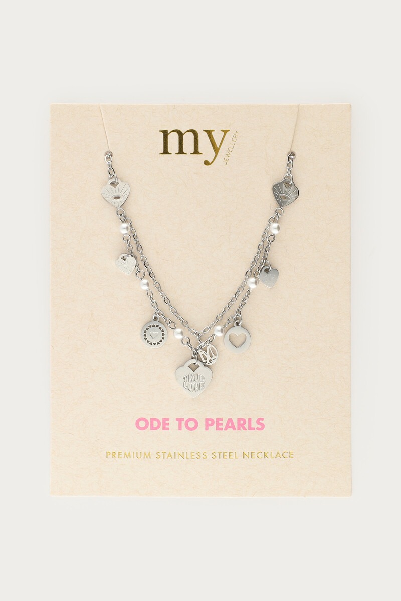 Necklace with hearts and faux pearls ''Dream Chaser'' | My Jewellery