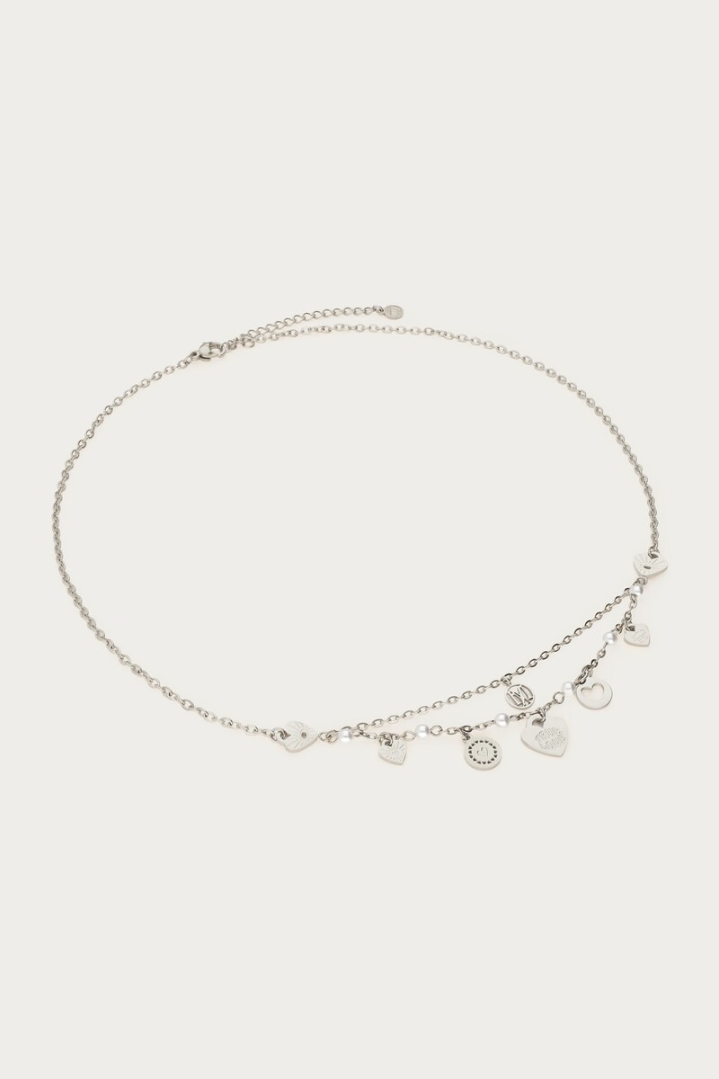 Necklace with hearts and faux pearls ''Dream Chaser'' | My Jewellery
