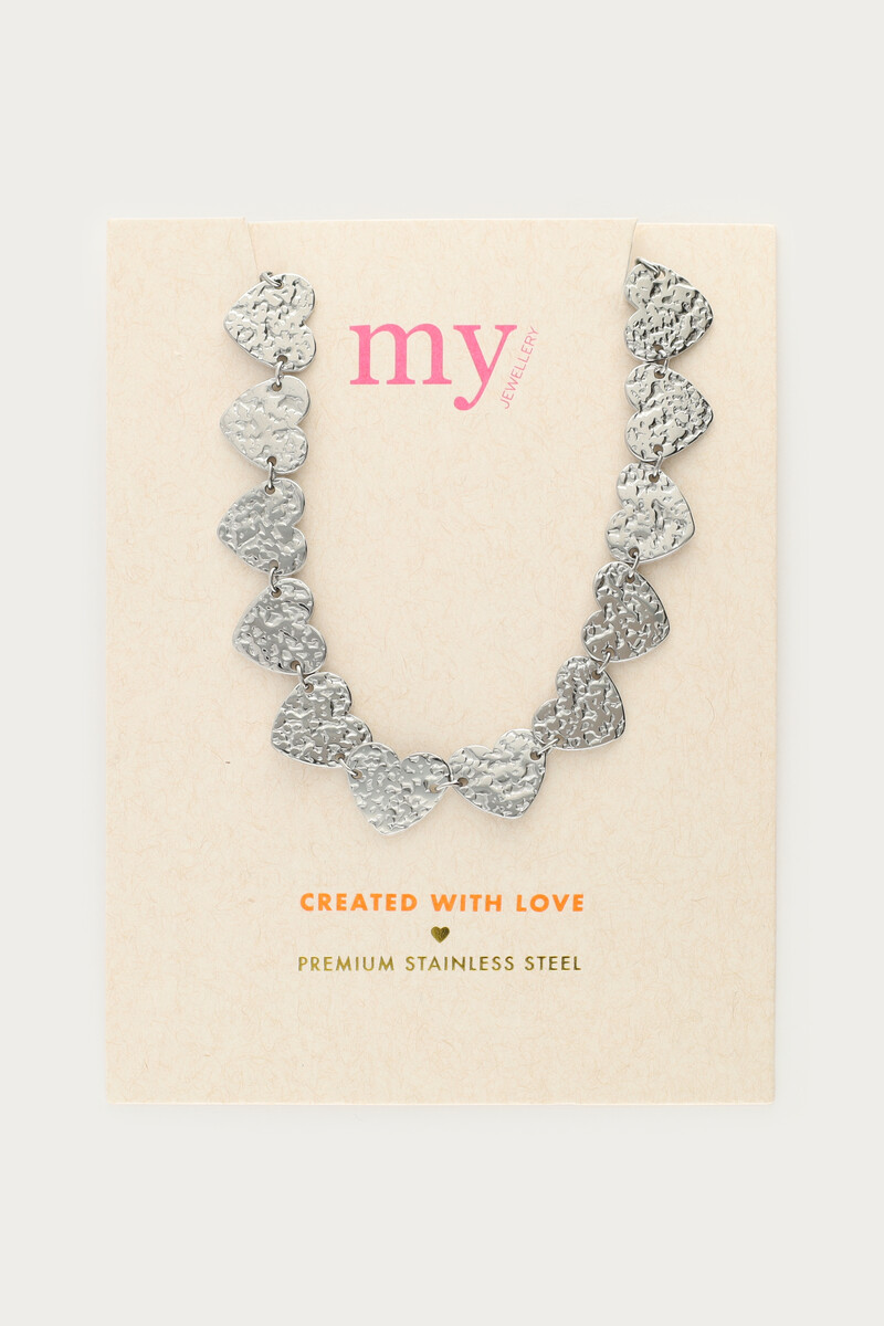 Necklace with hearts "hammered" | My Jewellery