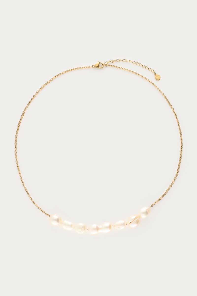Ketting met grove zoetwaterparels