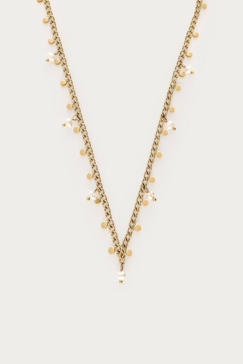 Necklace with small coins & freshwater pearls | My Jewellery