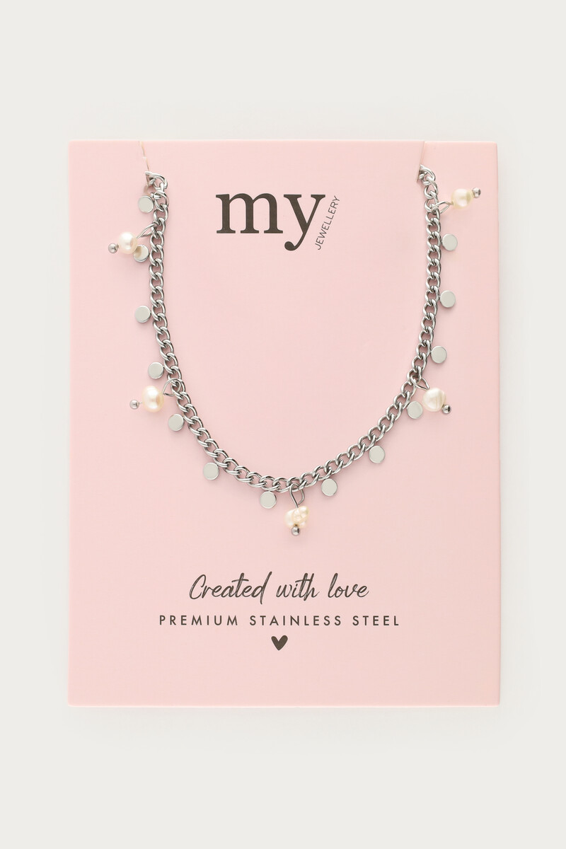 Necklace with small coins & freshwater pearls | My Jewellery