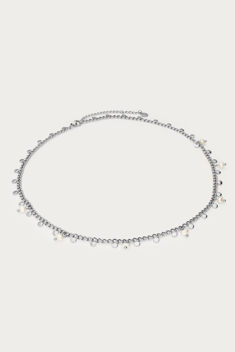 Necklace with small coins & freshwater pearls | My Jewellery