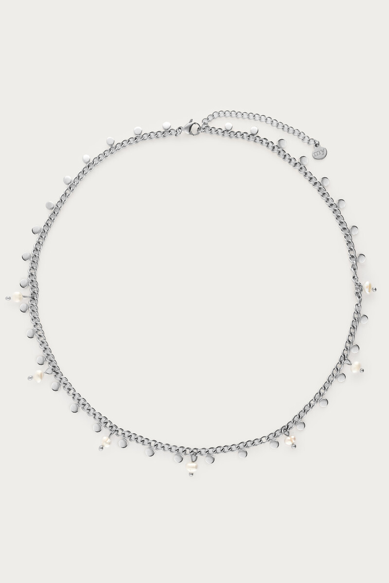 Necklace with small coins & freshwater pearls | My Jewellery