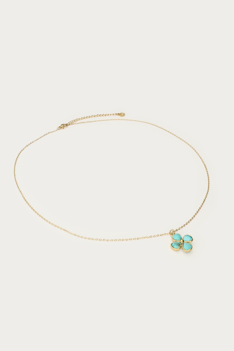 Necklace with turquoise clover | My Jewellery