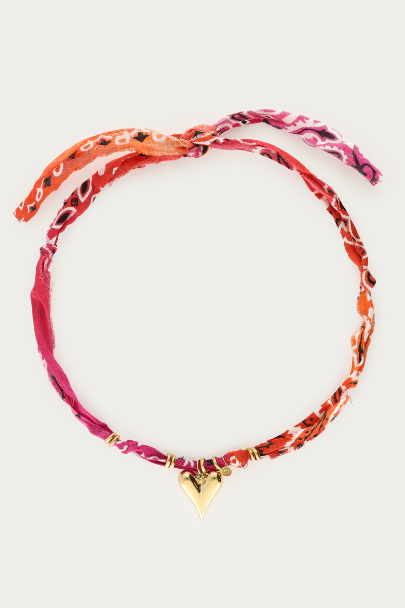 Nomads bandana ketting met hart