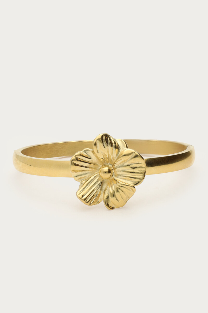 Nomads bangle met bloem