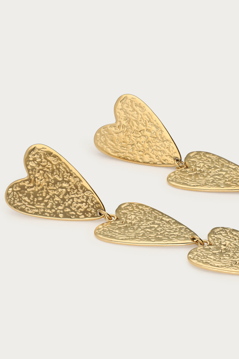 Nomads drop earrings three hearts | My Jewellery