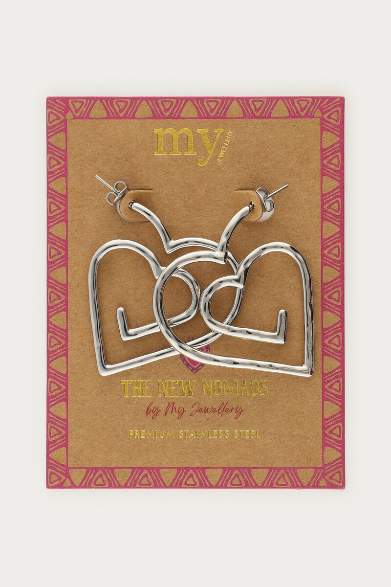 Nomads hoop earrings heart swirl | My Jewellery