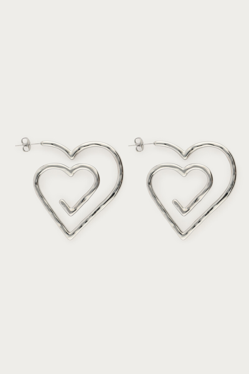 Nomads hoop earrings heart swirl | My Jewellery