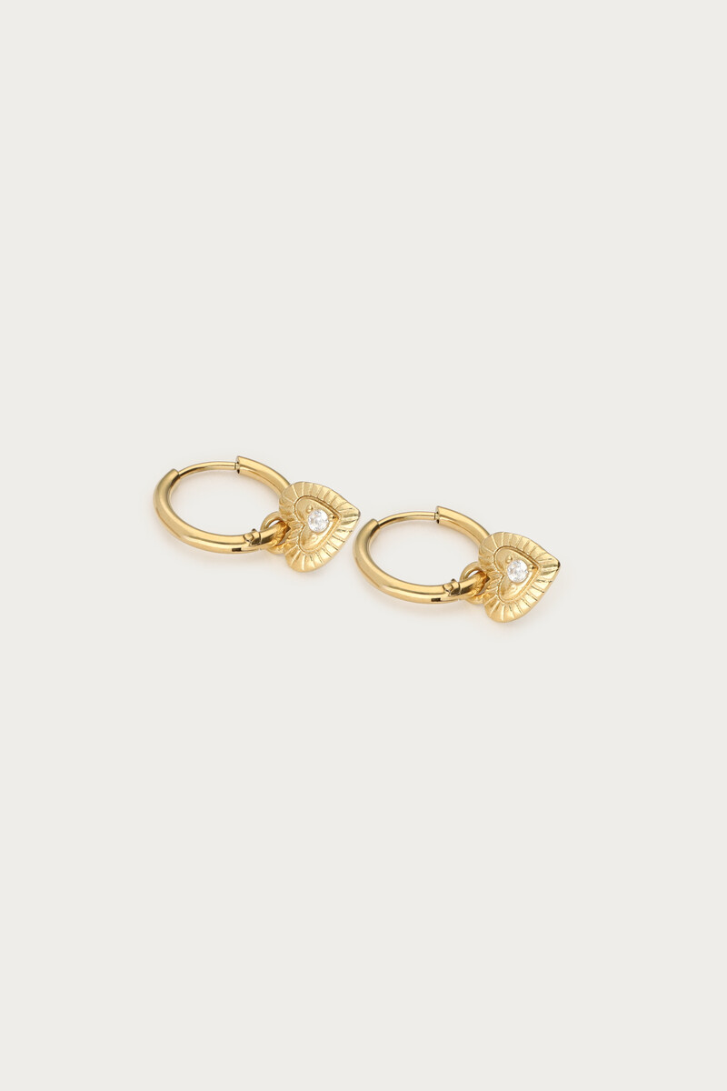 Nomads minimalist earrings with heart | My Jewellery