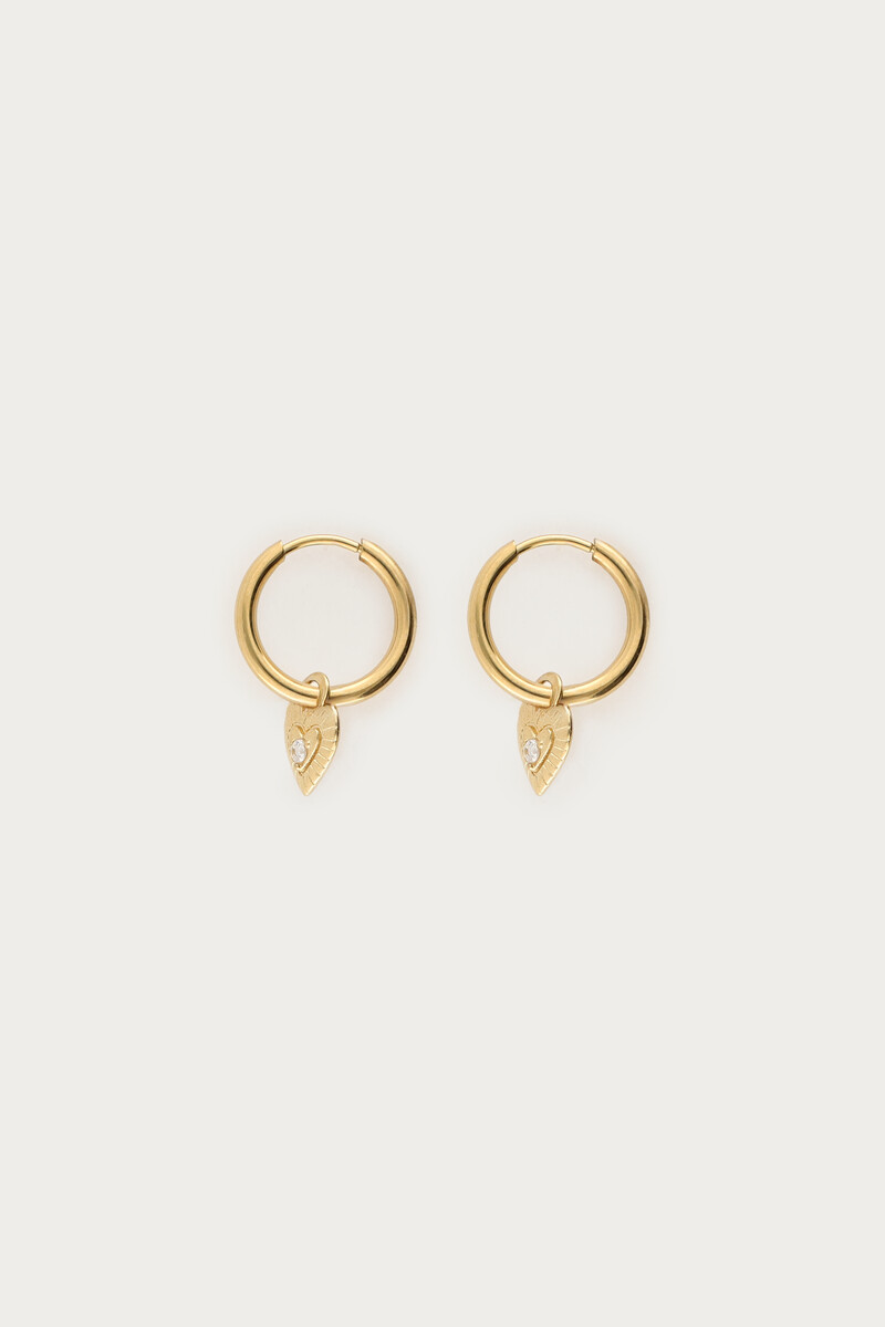 Nomads minimalist earrings with heart | My Jewellery