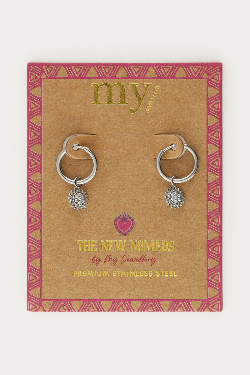 Nomads minimalist earrings with sun | My Jewellery