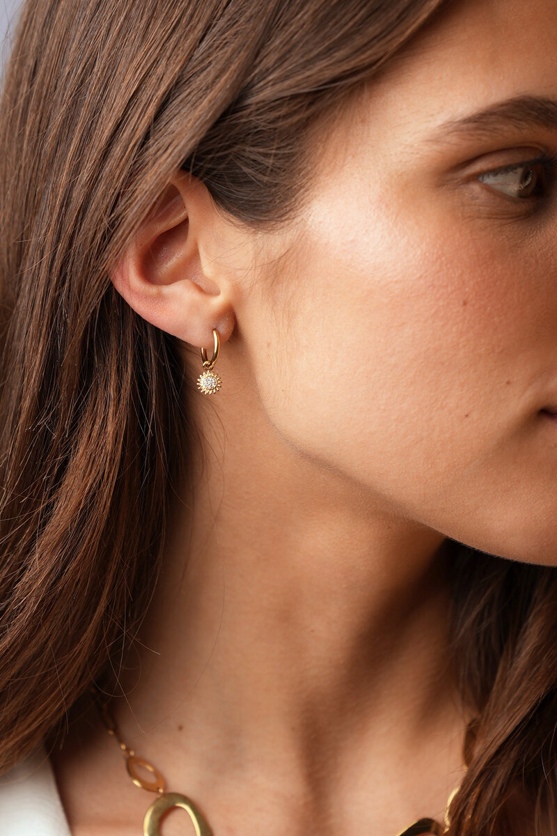 Nomads minimalist earrings with sun | My Jewellery
