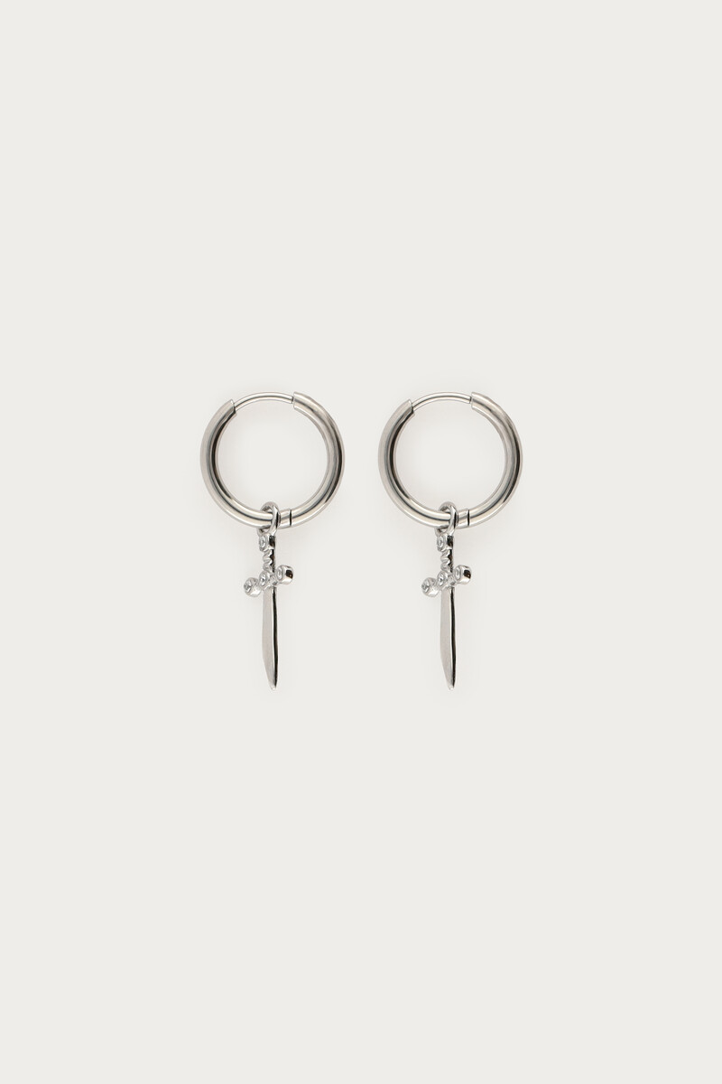 Boucles d'oreilles minimalistes Nomads avec épée