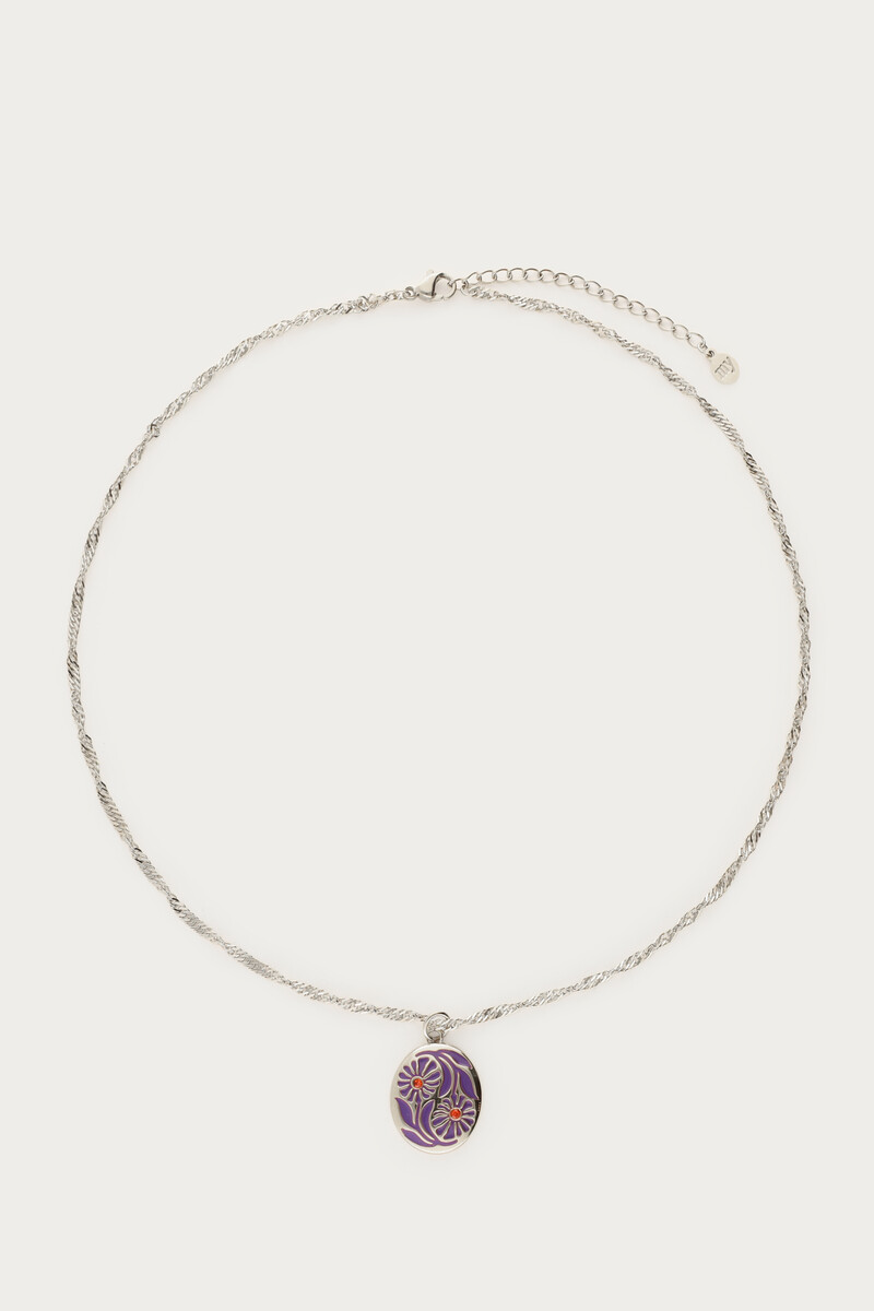Nomads necklace with purple flowers | My Jewellery
