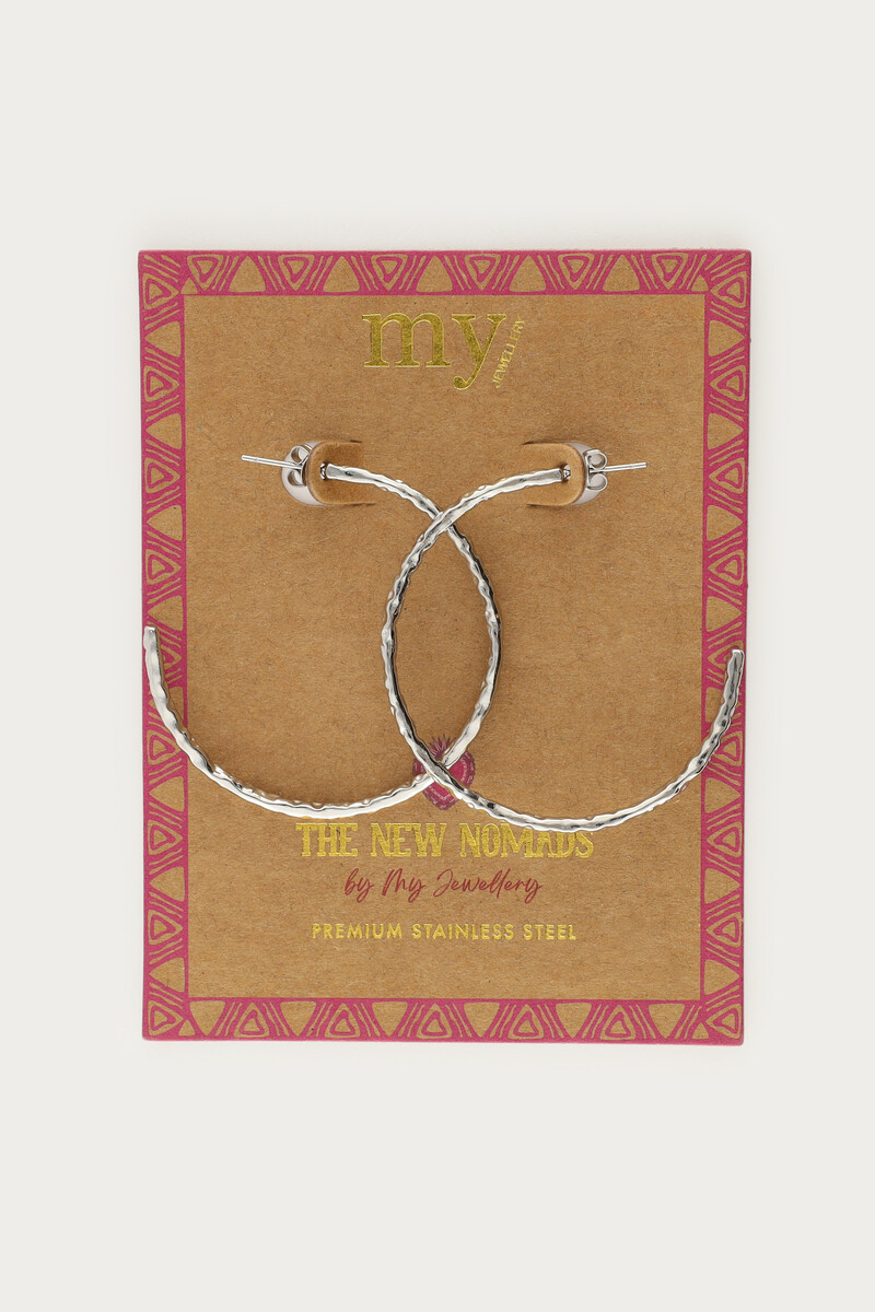 Nomads statement hoop earrings "hammered" | My Jewellery