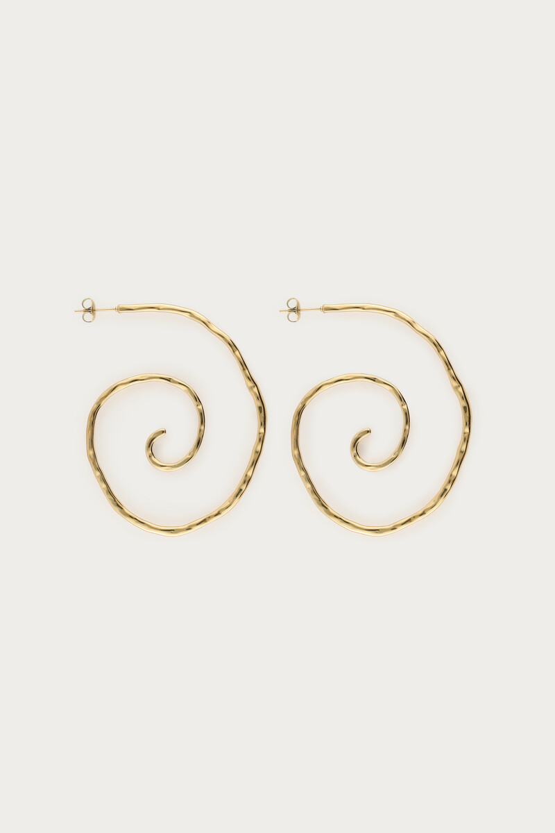 Nomads statement hoop earrings with swirl | My Jewellery