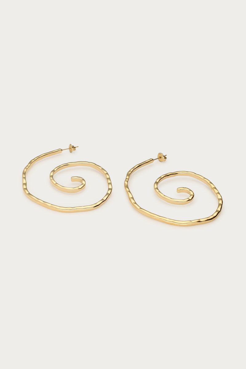 Nomads statement hoop earrings with swirl | My Jewellery