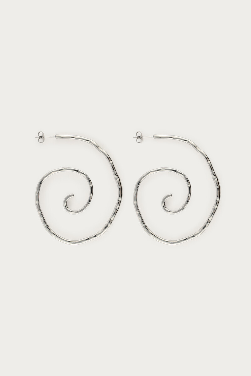 Nomads statement hoop earrings with swirl | My Jewellery