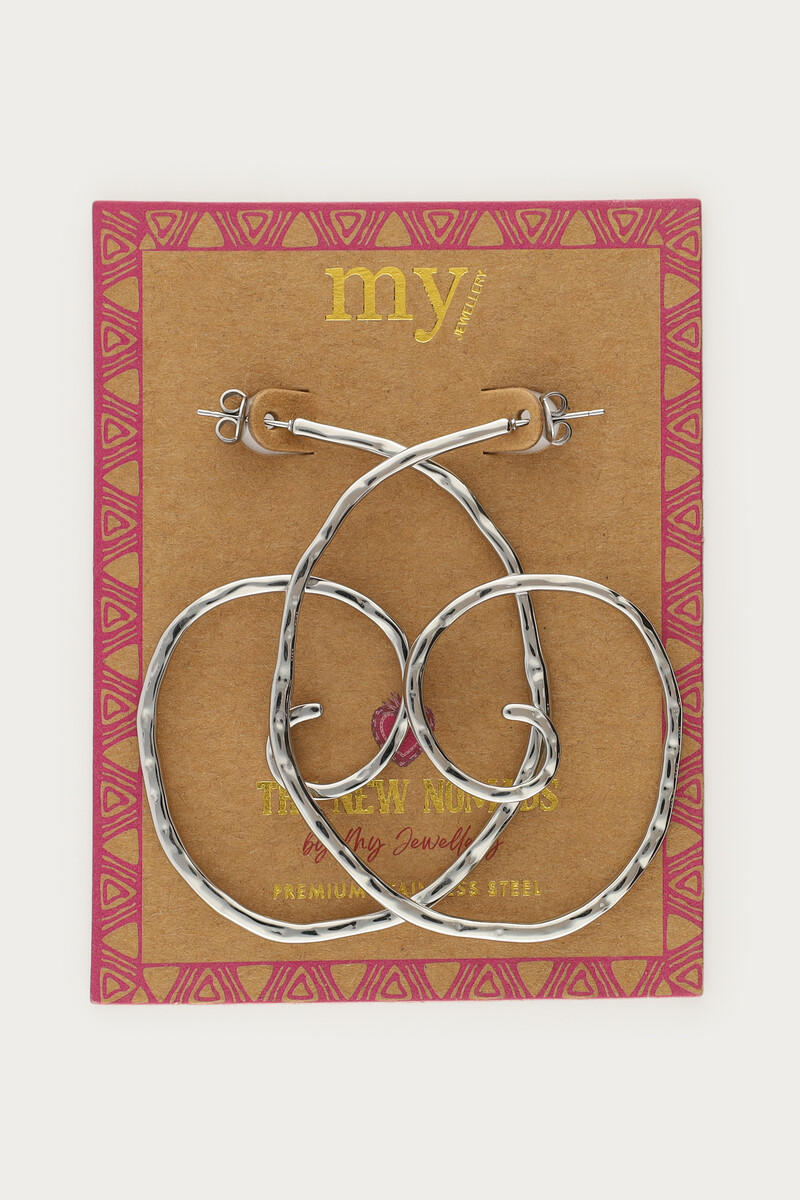 Nomads statement hoop earrings with swirl | My Jewellery