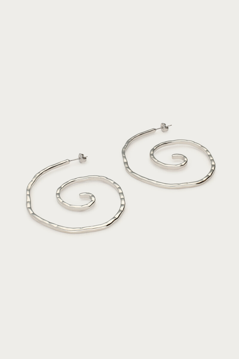 Nomads statement hoop earrings with swirl | My Jewellery