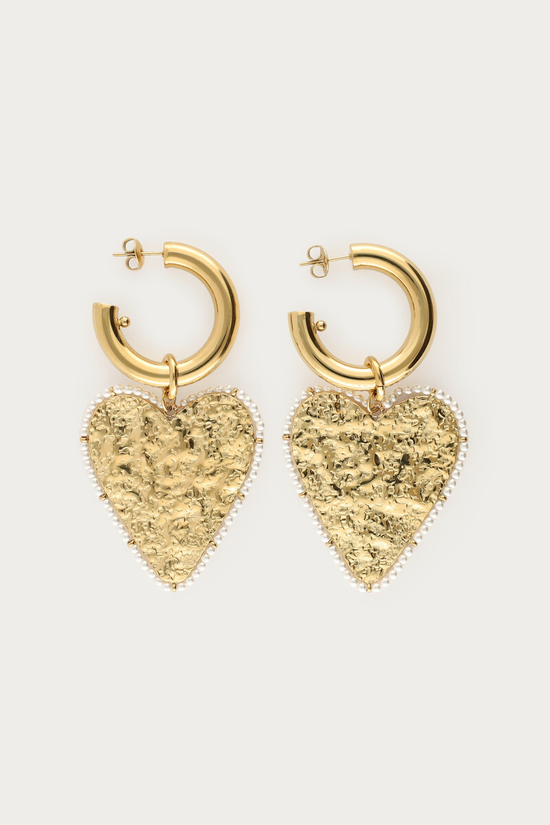 Nomads statement hoop earrings with heart | My Jewellery