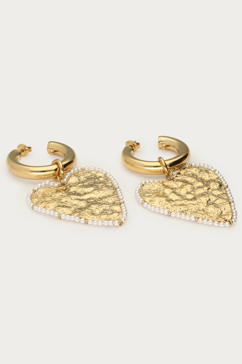 Nomads statement hoop earrings with heart | My Jewellery