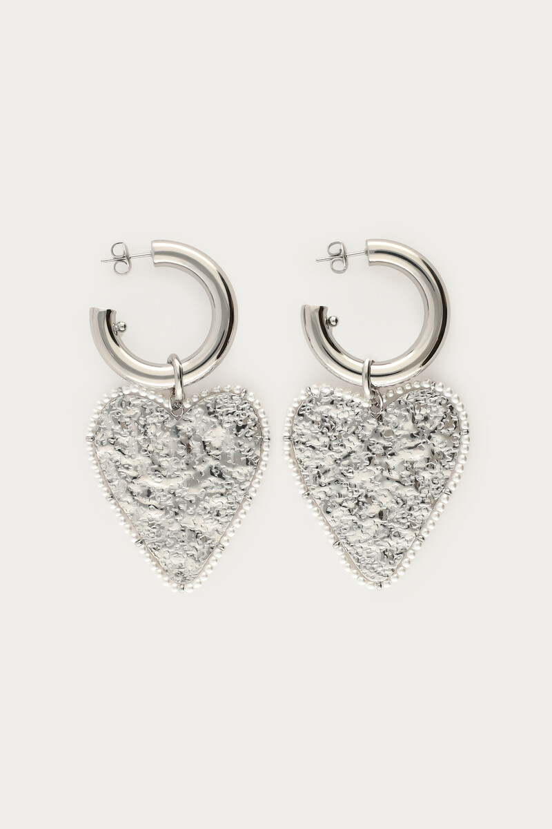Nomads statement hoop earrings with heart | My Jewellery