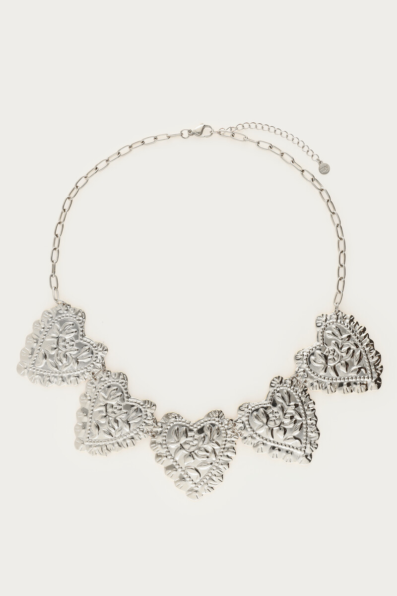 Nomads statement ketting met hartjes