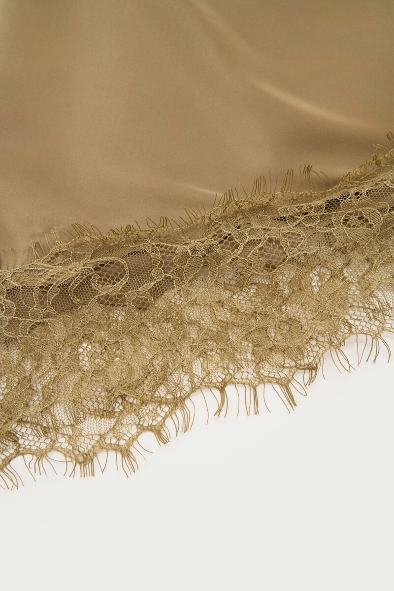 Olive green wrap scarf in satin look | My Jewellery