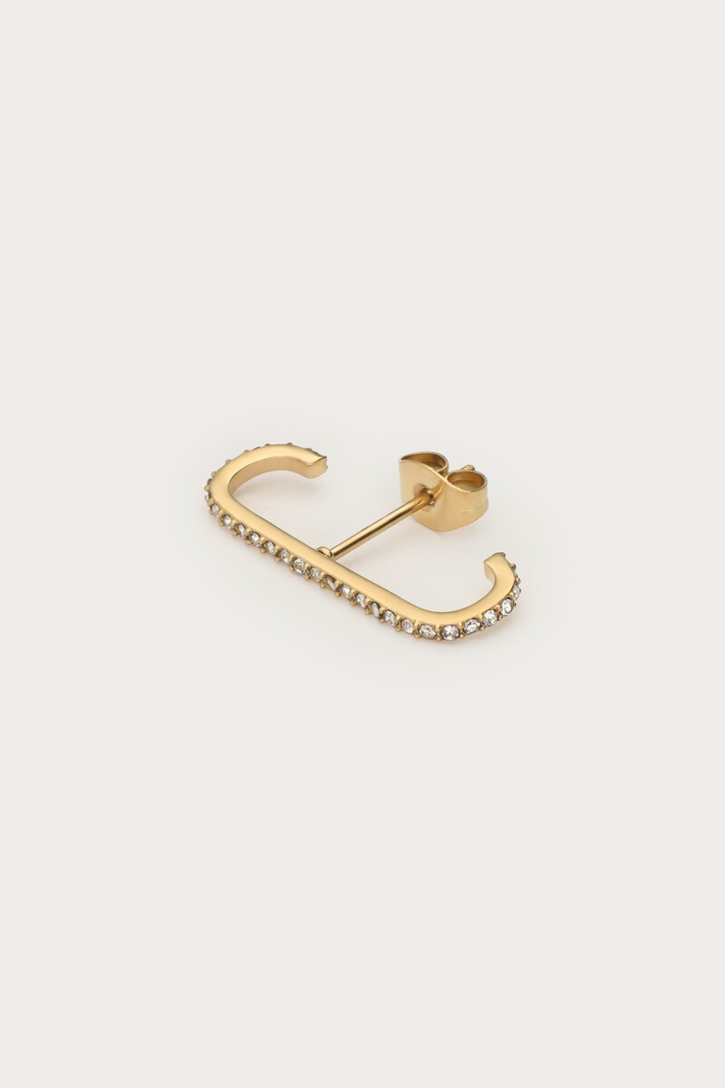 One-piece suspender earring with rhinestones | My Jewellery