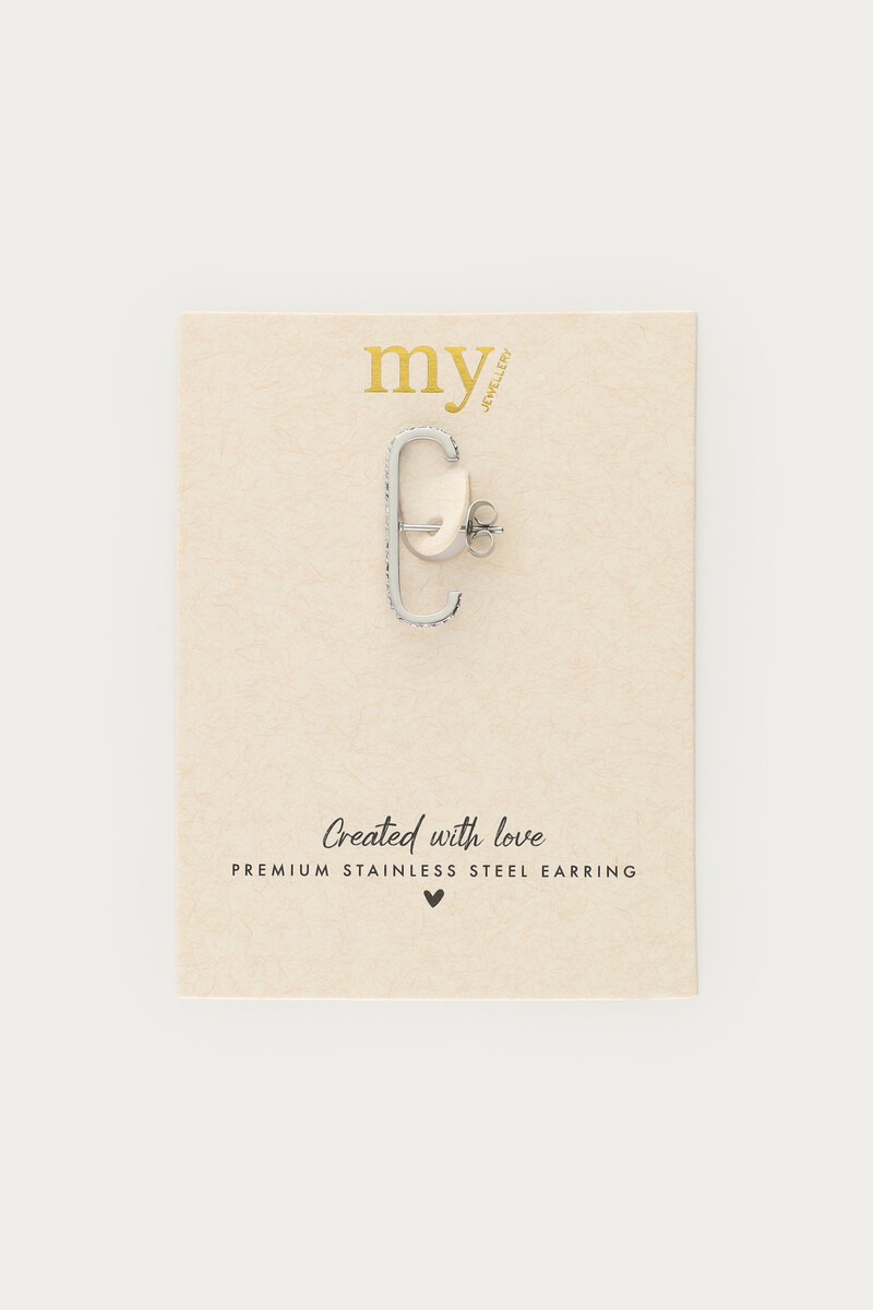One-piece suspender earring with rhinestones | My Jewellery