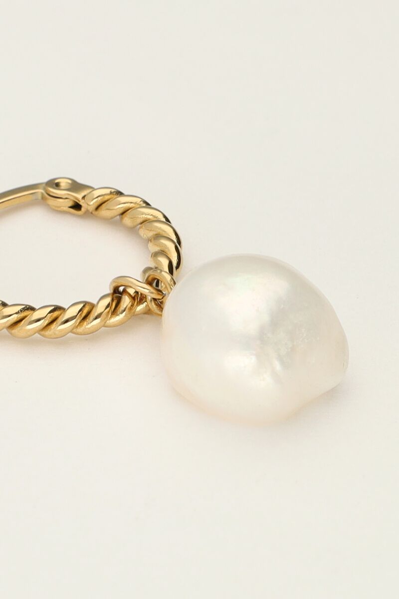 Earrings twisted with pearl | My Jewellery