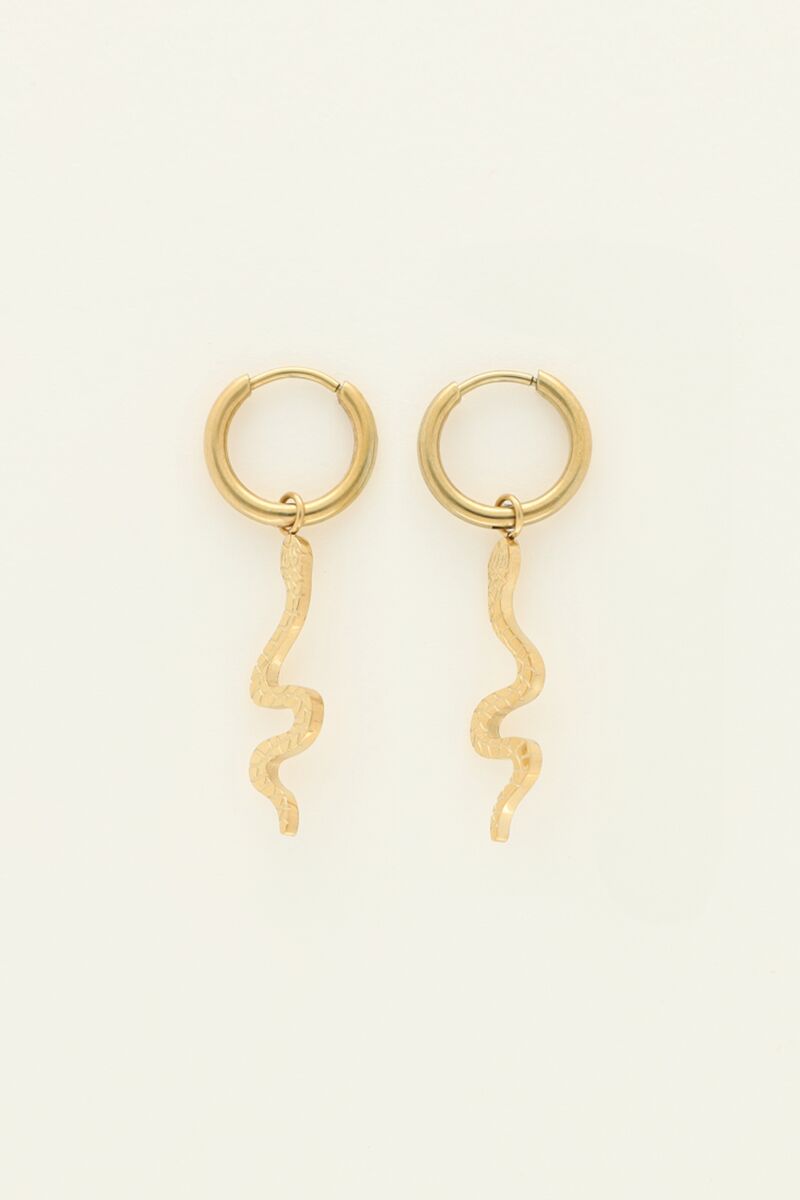 Snake hoop earrings
