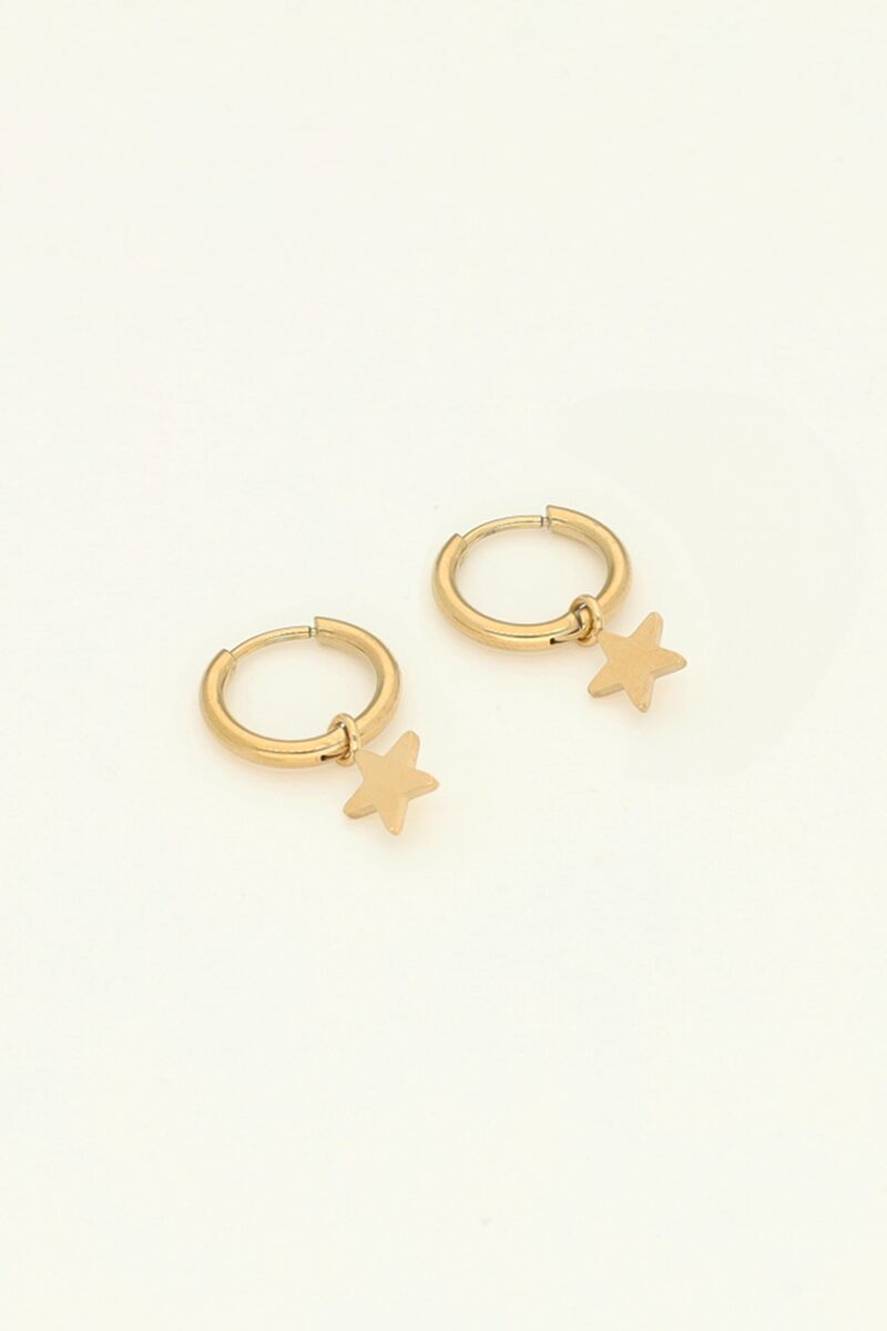Small hoop earrings with star charm | My Jewellery