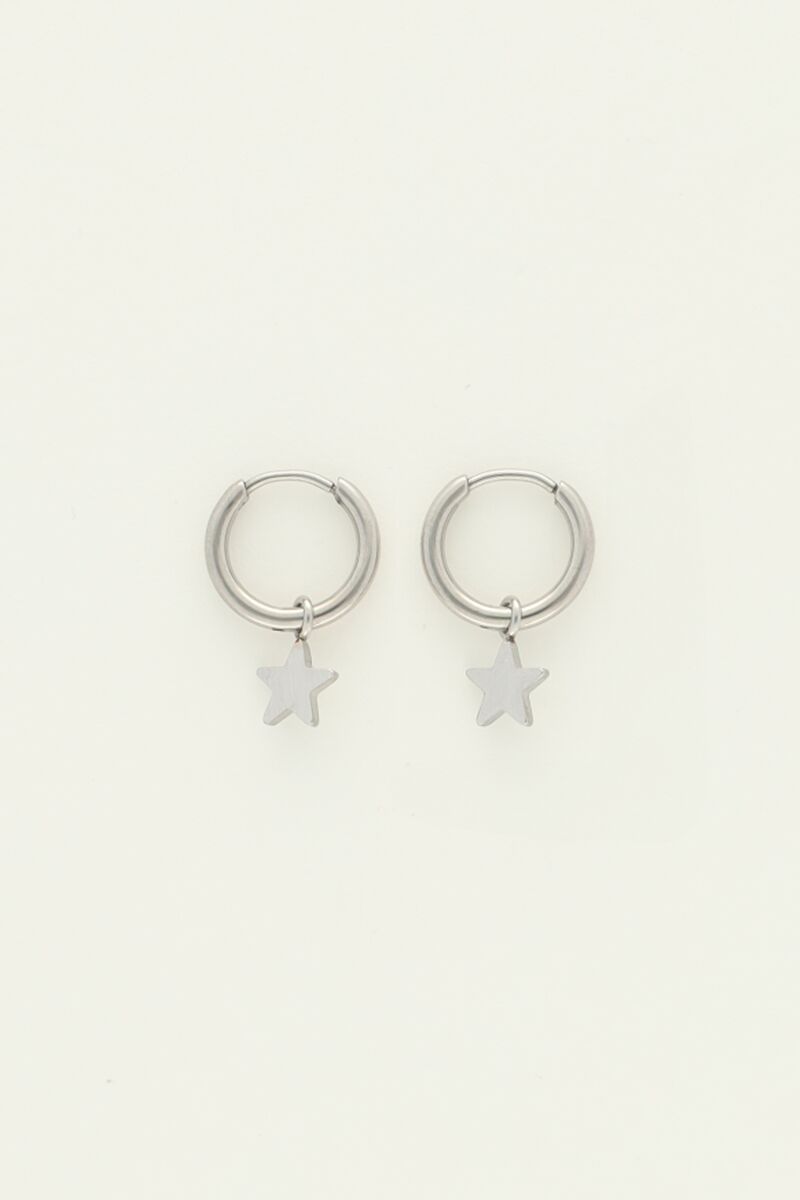 Small hoop earrings with star charm | My Jewellery